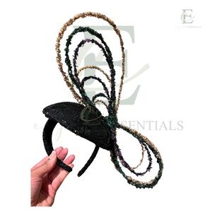 Mardi Gras Majesty Beaded Loop Fascinator
